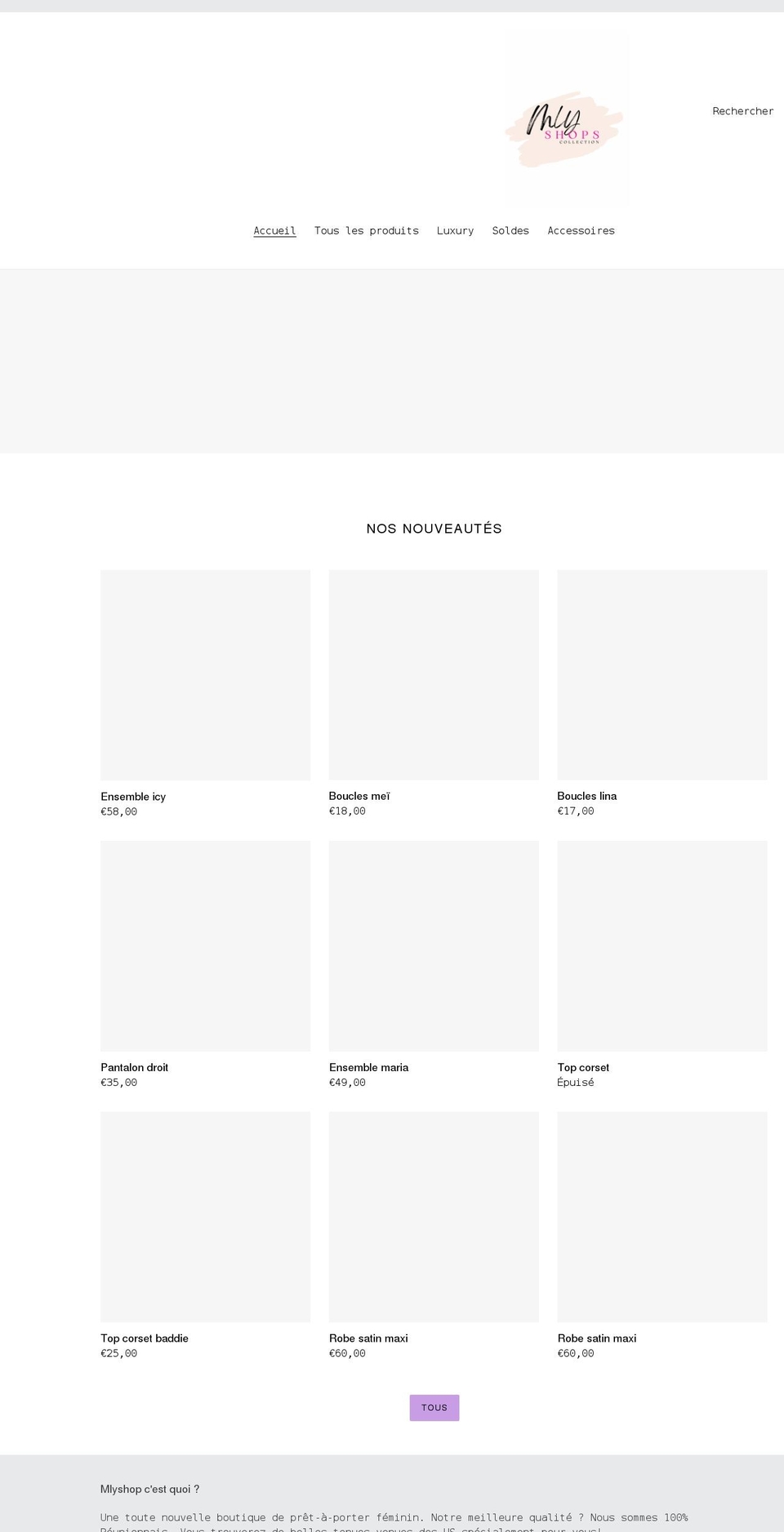 mlyshops.com shopify website screenshot