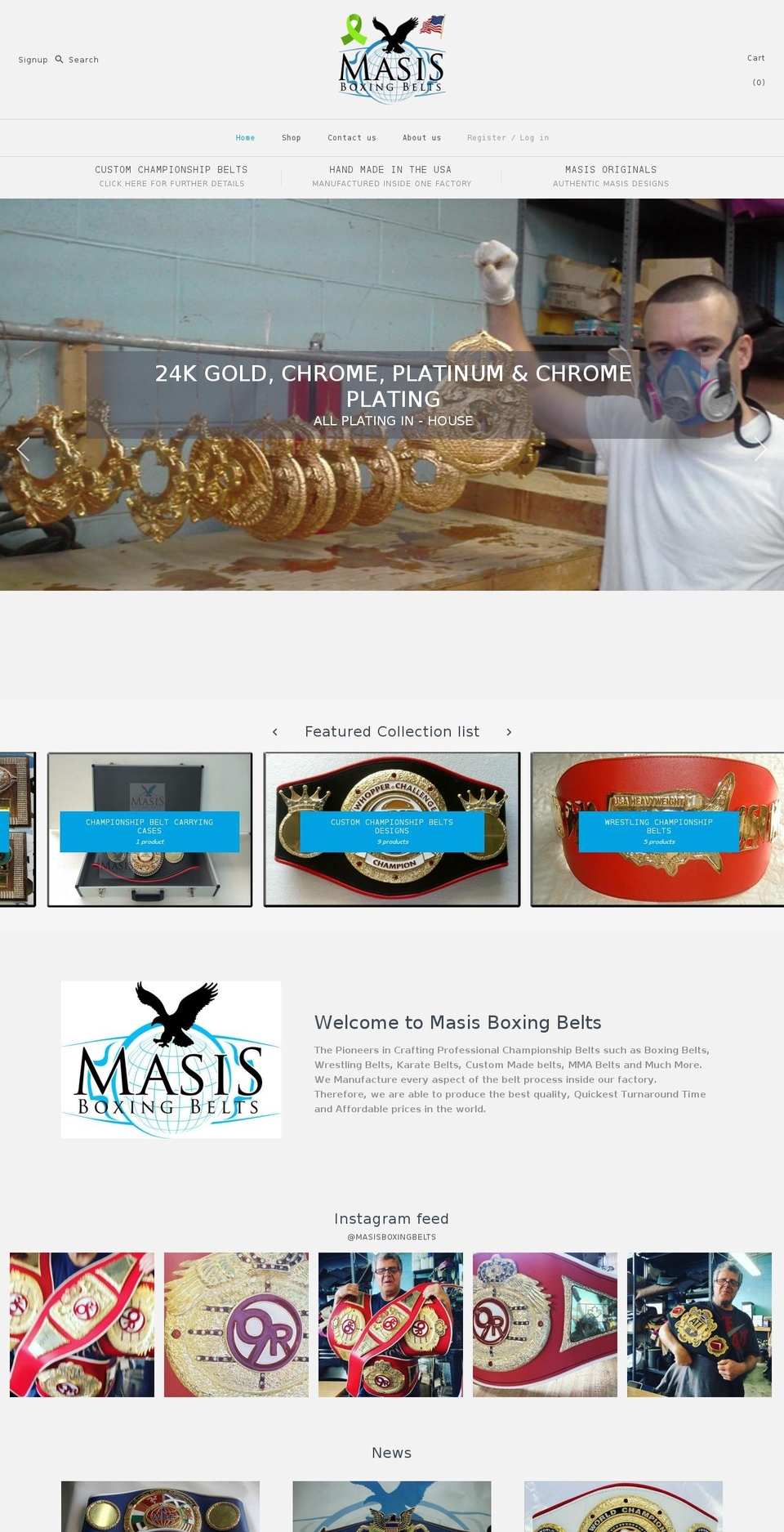 mmabelts.com shopify website screenshot