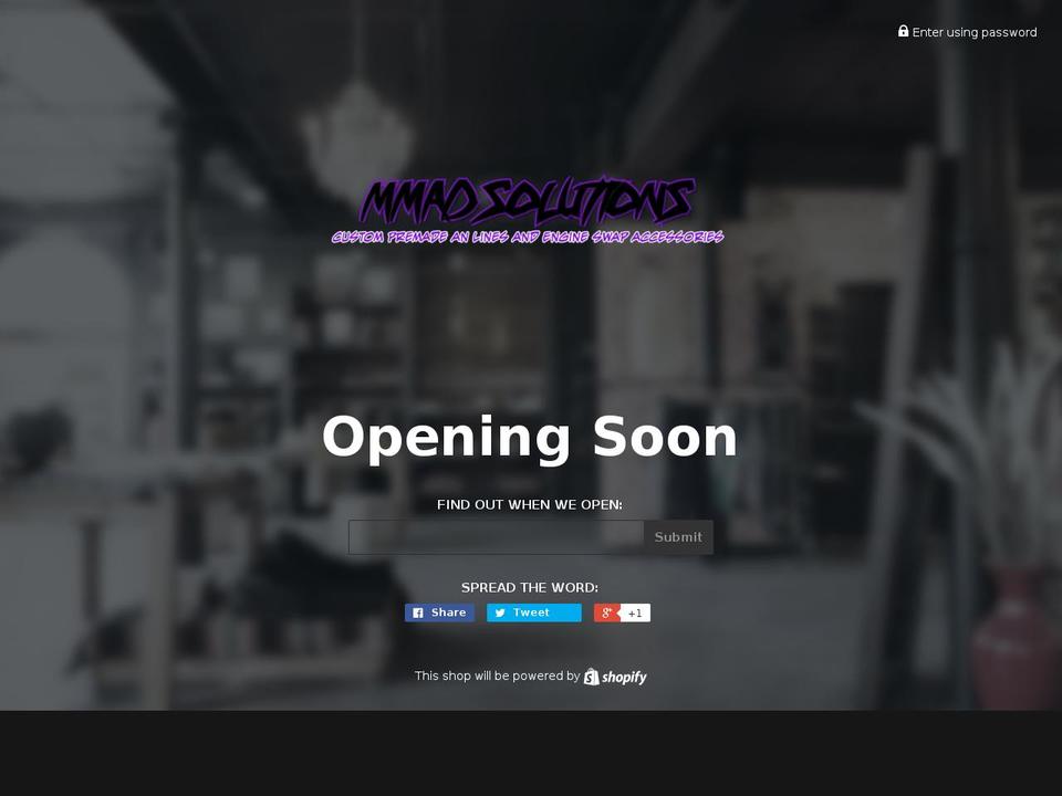 mmadsolution.com shopify website screenshot