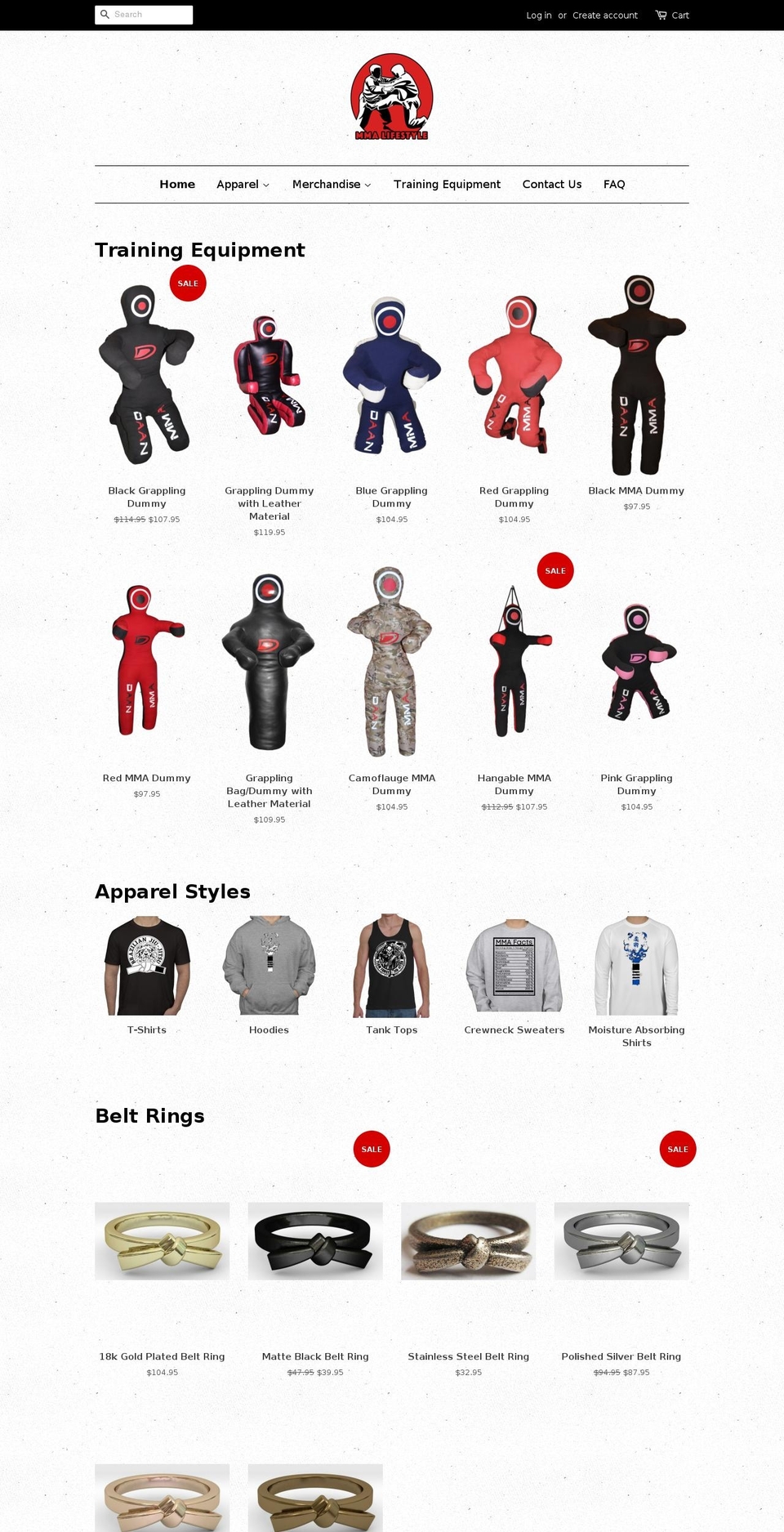 mmalifestylestore.com shopify website screenshot