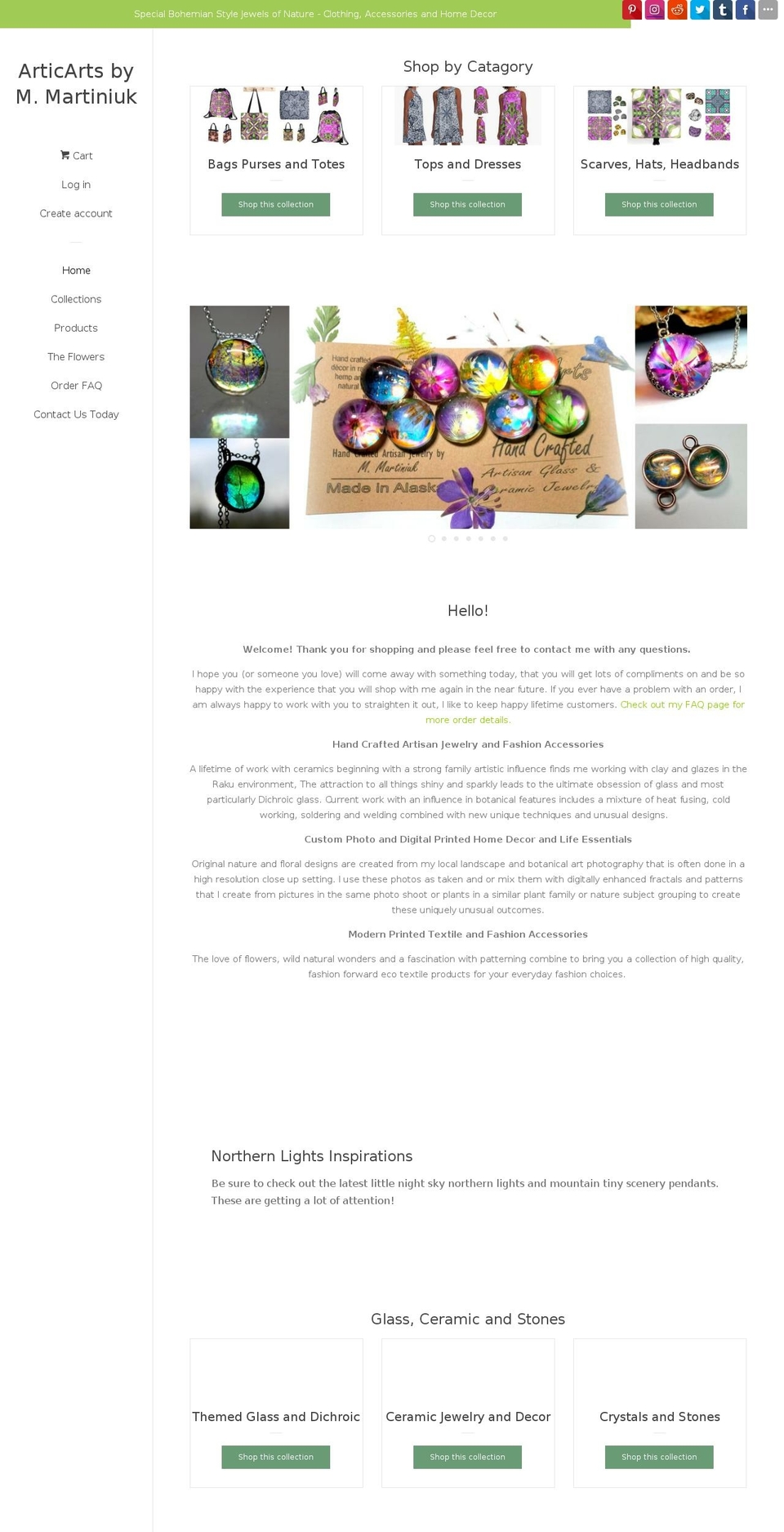 mmartiniuk.com — Shopify storefront screenshot