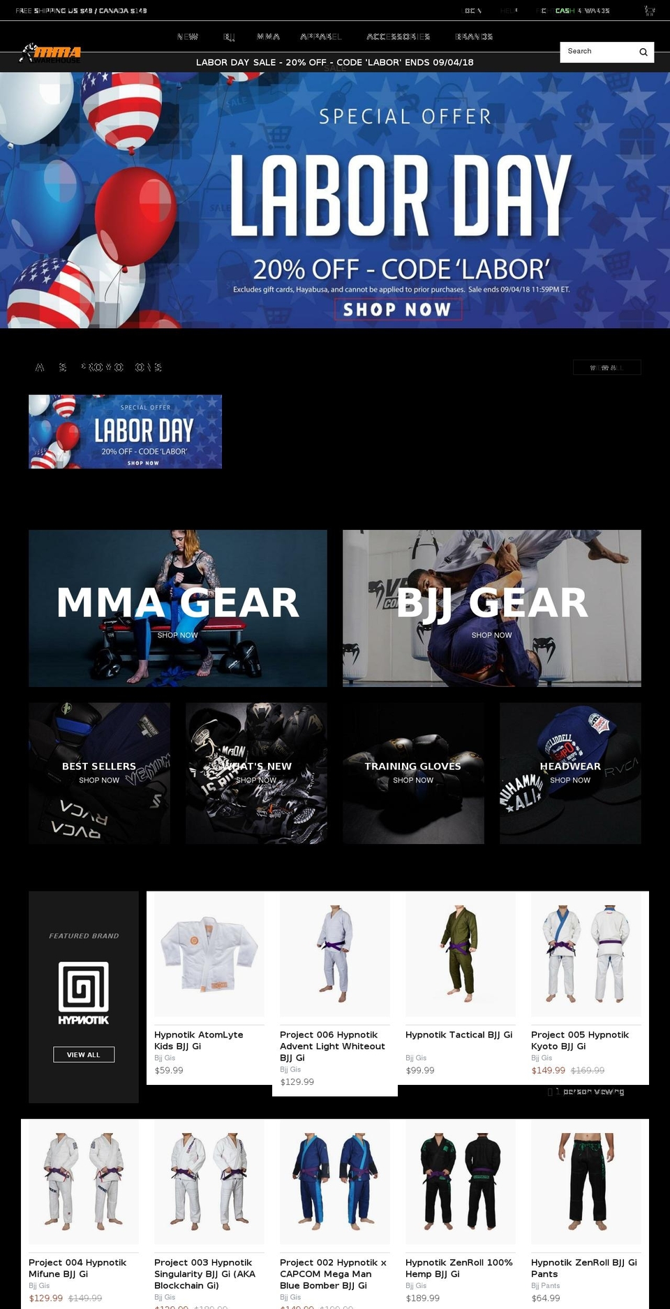 mmawarehouse.mobi shopify website screenshot