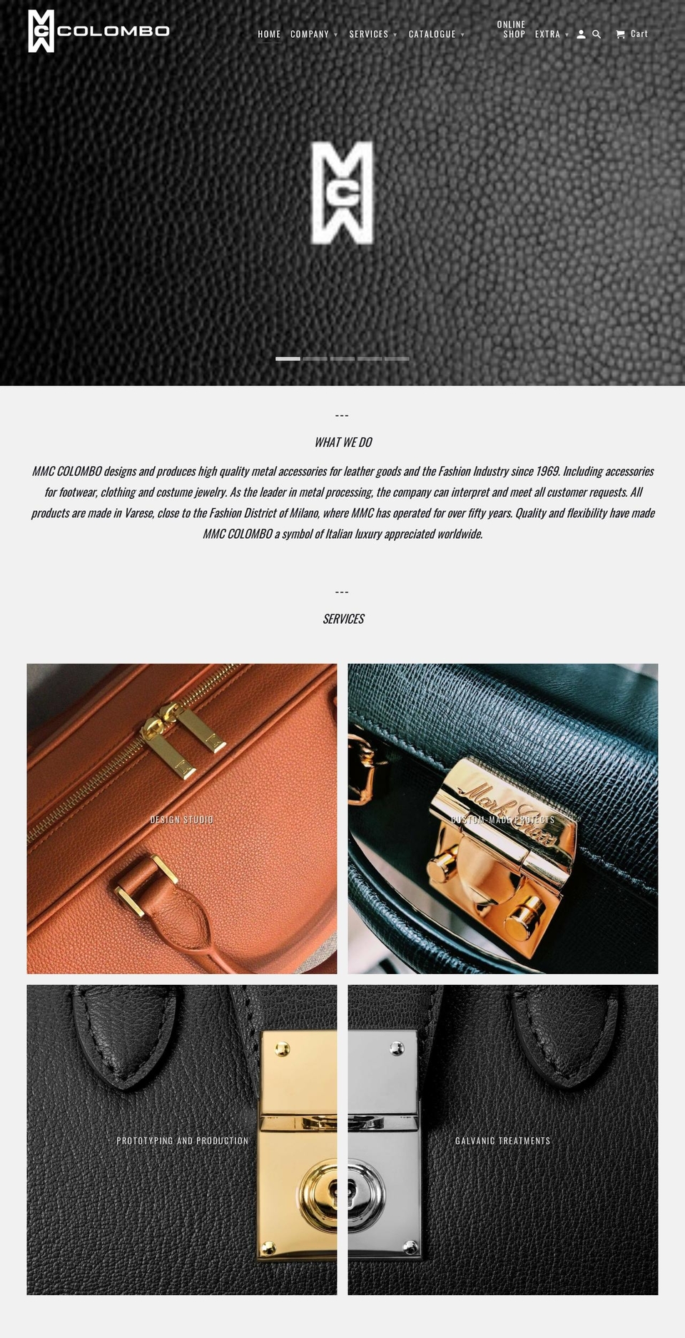 mmcolombo.it shopify website screenshot