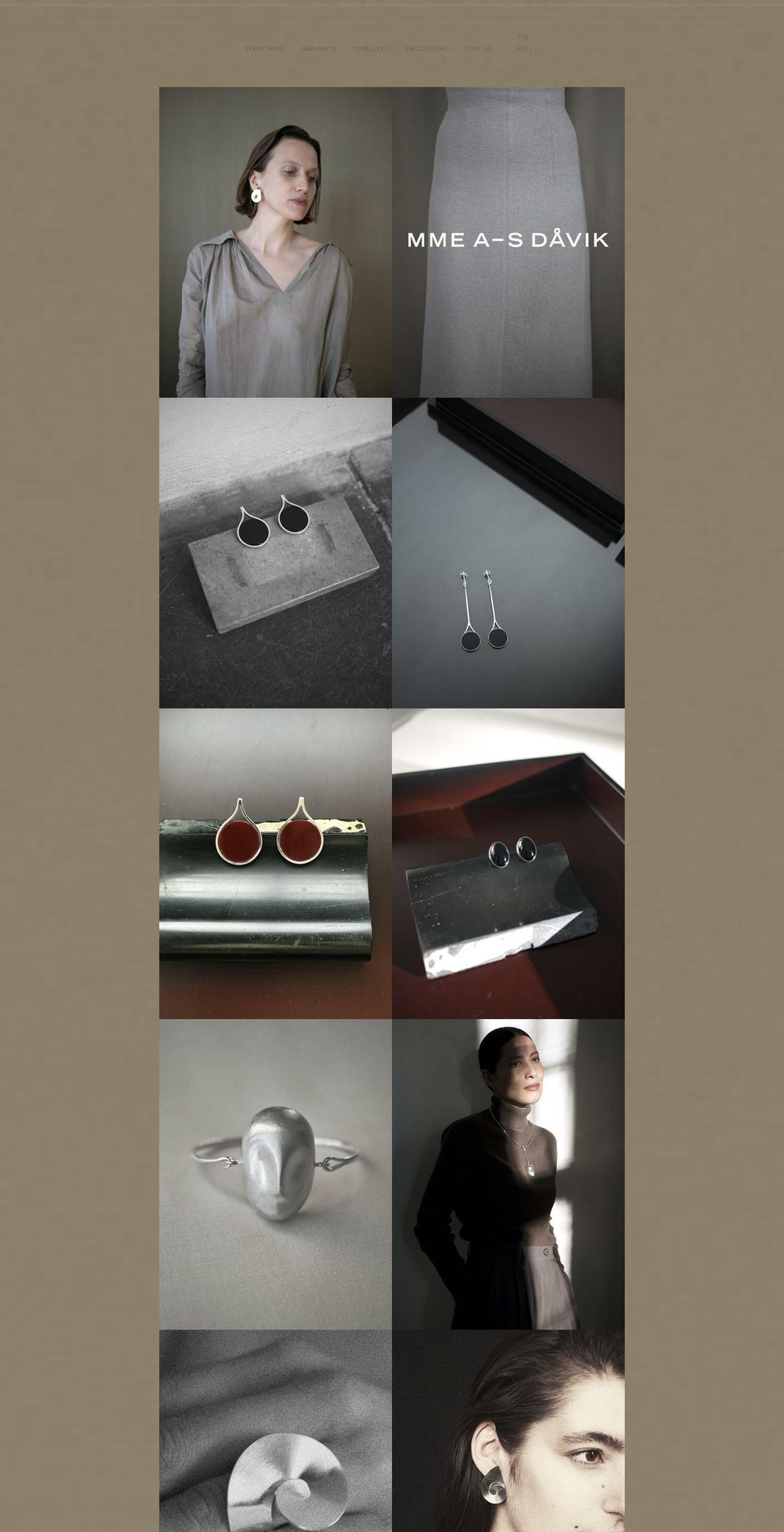 mmeasdavik.com — Shopify storefront screenshot