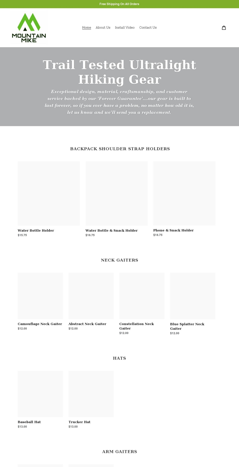 mmhikinggear.com shopify website screenshot