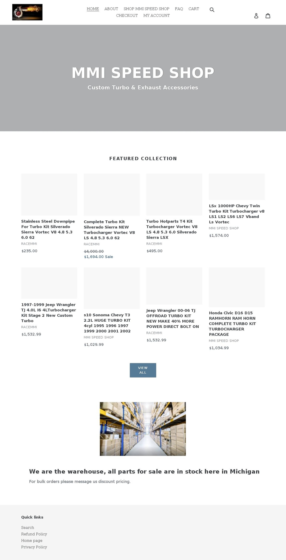 mmispeedshop.com shopify website screenshot