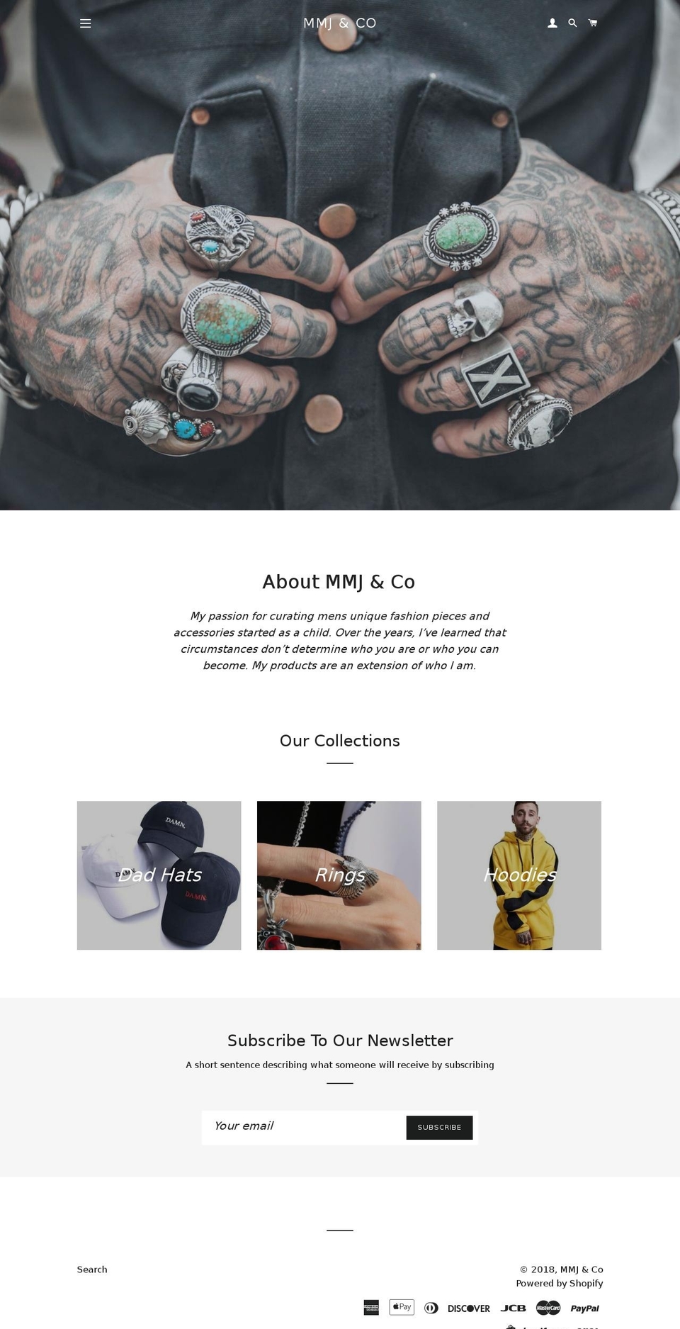 mmjandco.com — Shopify storefront screenshot