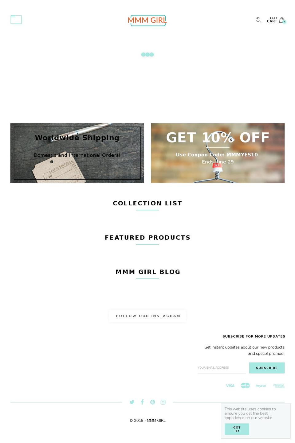 EVA Official Shopify theme site example mmmgirlco.com