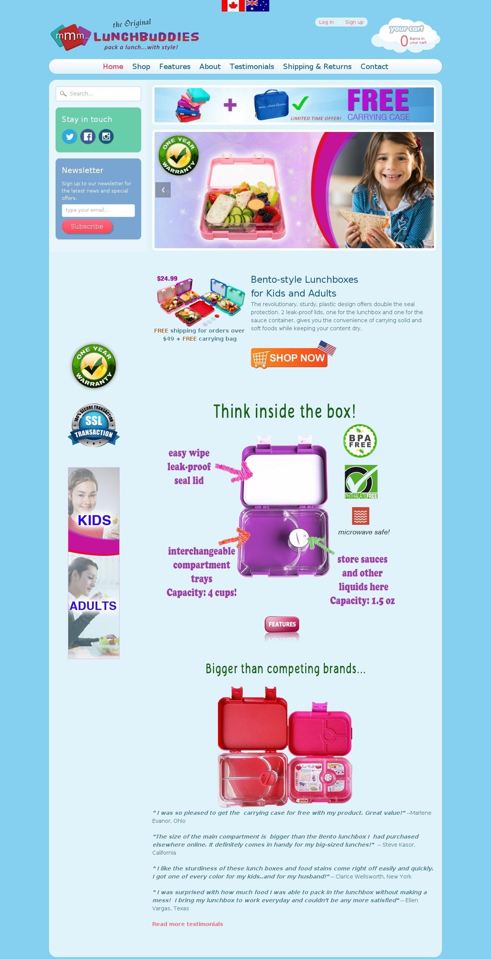 mmmlunchbuddies.com shopify website screenshot
