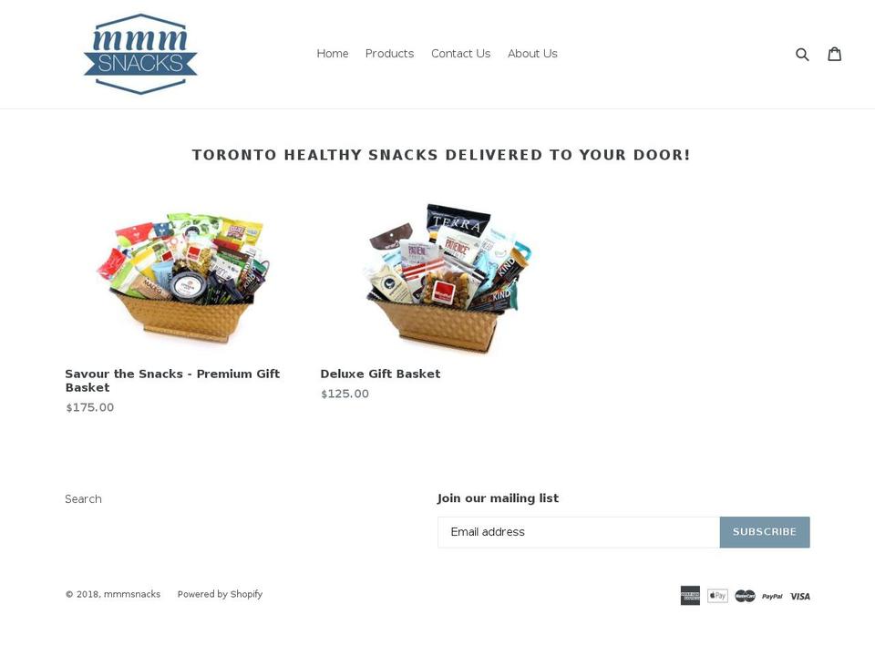 mmmsnacks.com shopify website screenshot