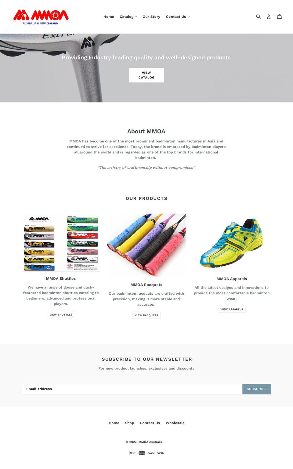 mmoa.net.au shopify website screenshot