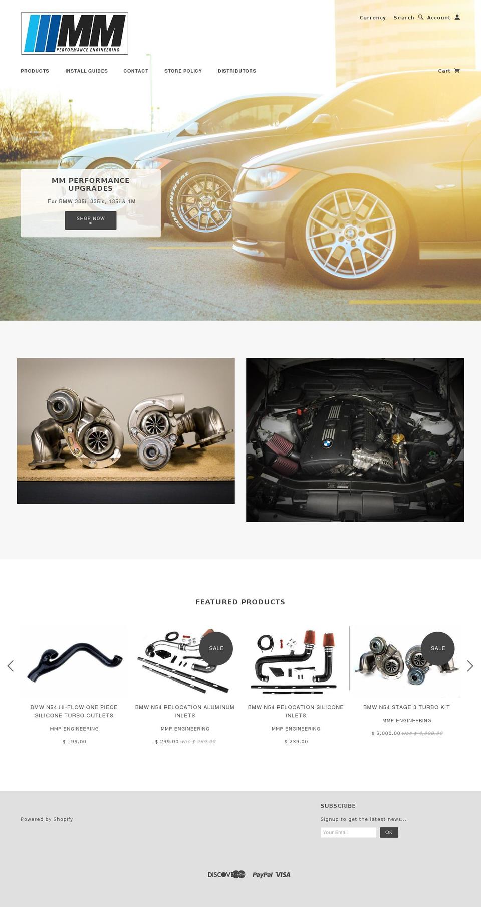 mmp-e.com shopify website screenshot