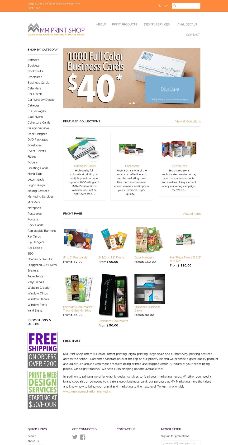 mmprintshopaz.com shopify website screenshot