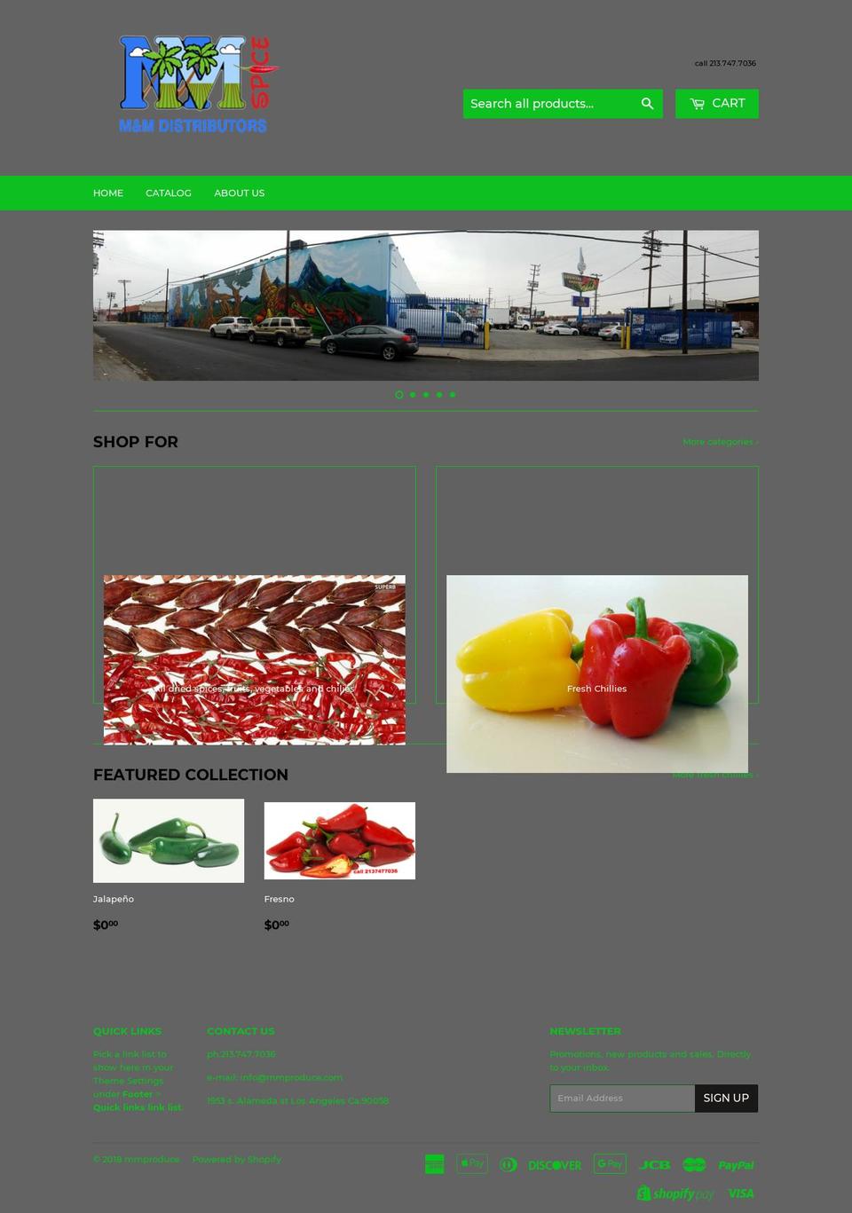 mmproduce.com shopify website screenshot