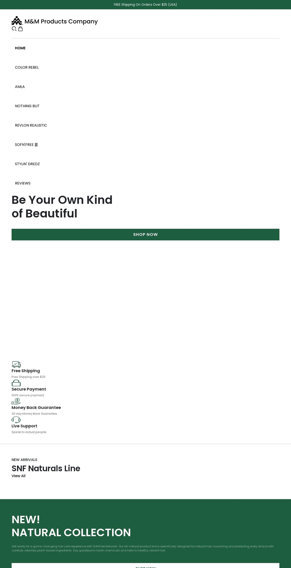 mmproducts.com shopify website screenshot