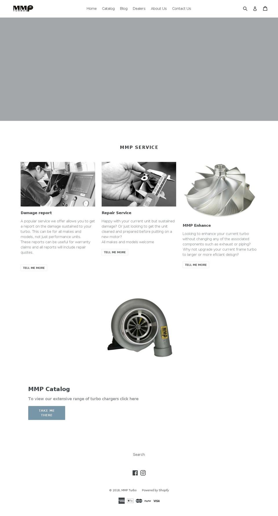 mmpturbos.com shopify website screenshot