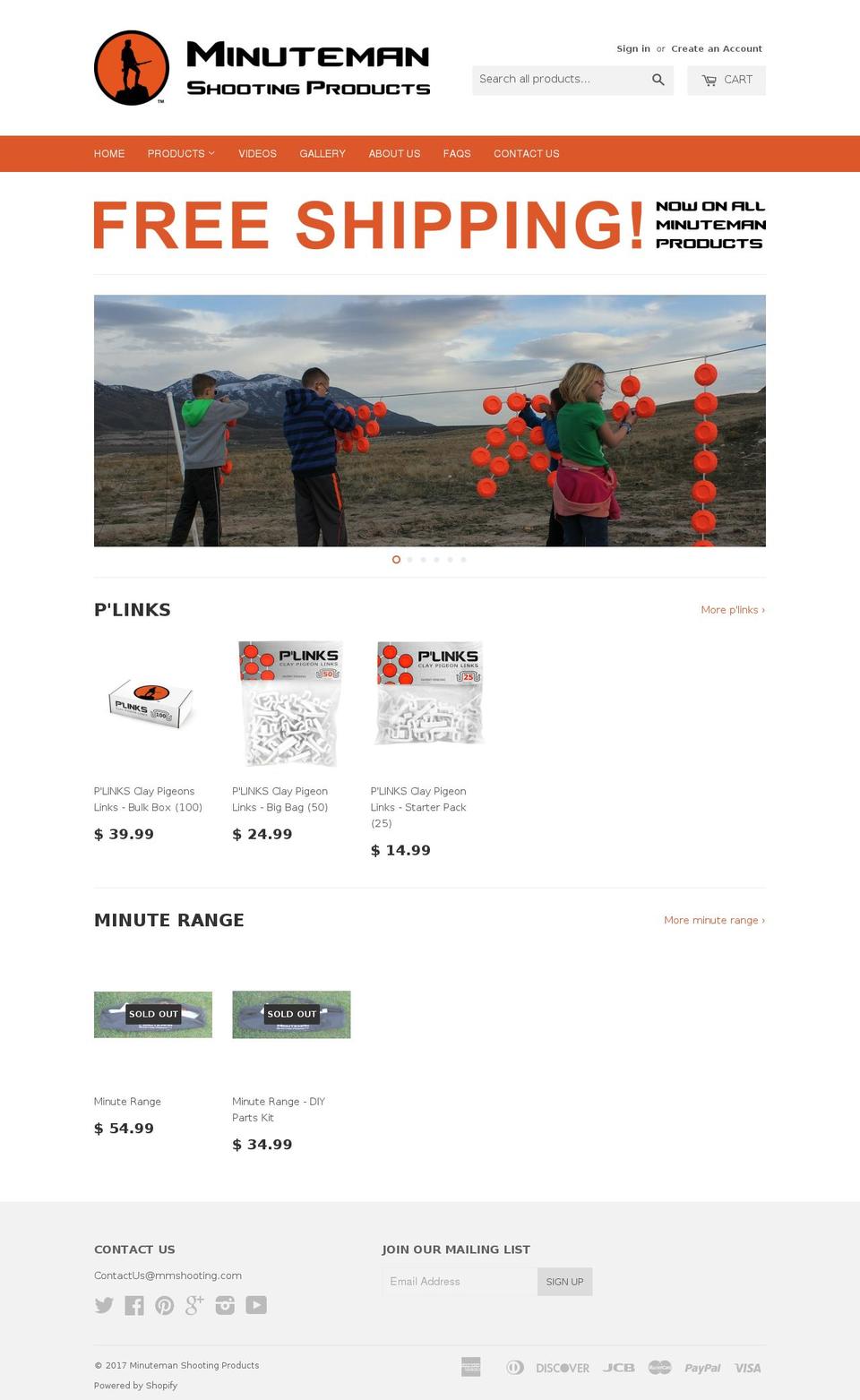 mmshooting.com shopify website screenshot