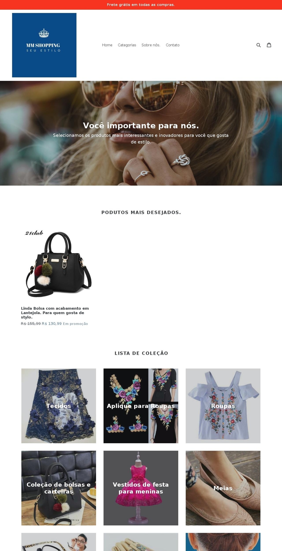 mmshopping.com.br shopify website screenshot