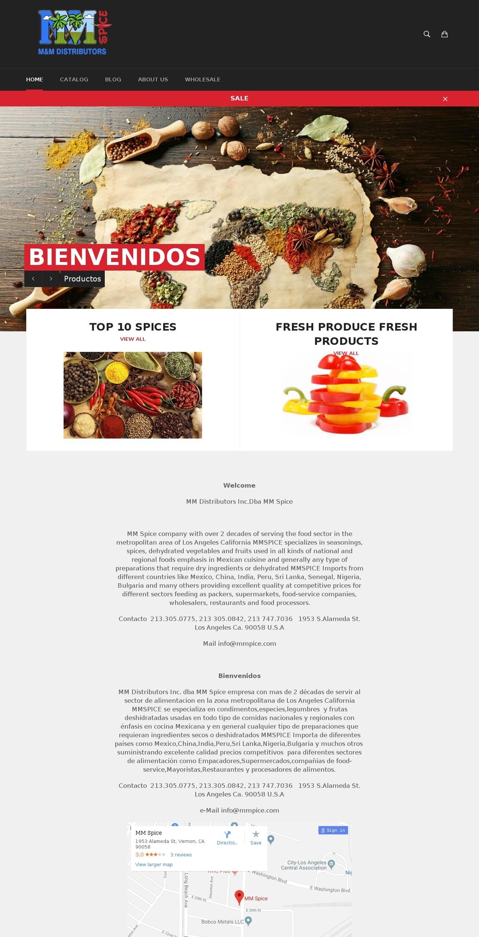 mmspice.com — Shopify storefront screenshot