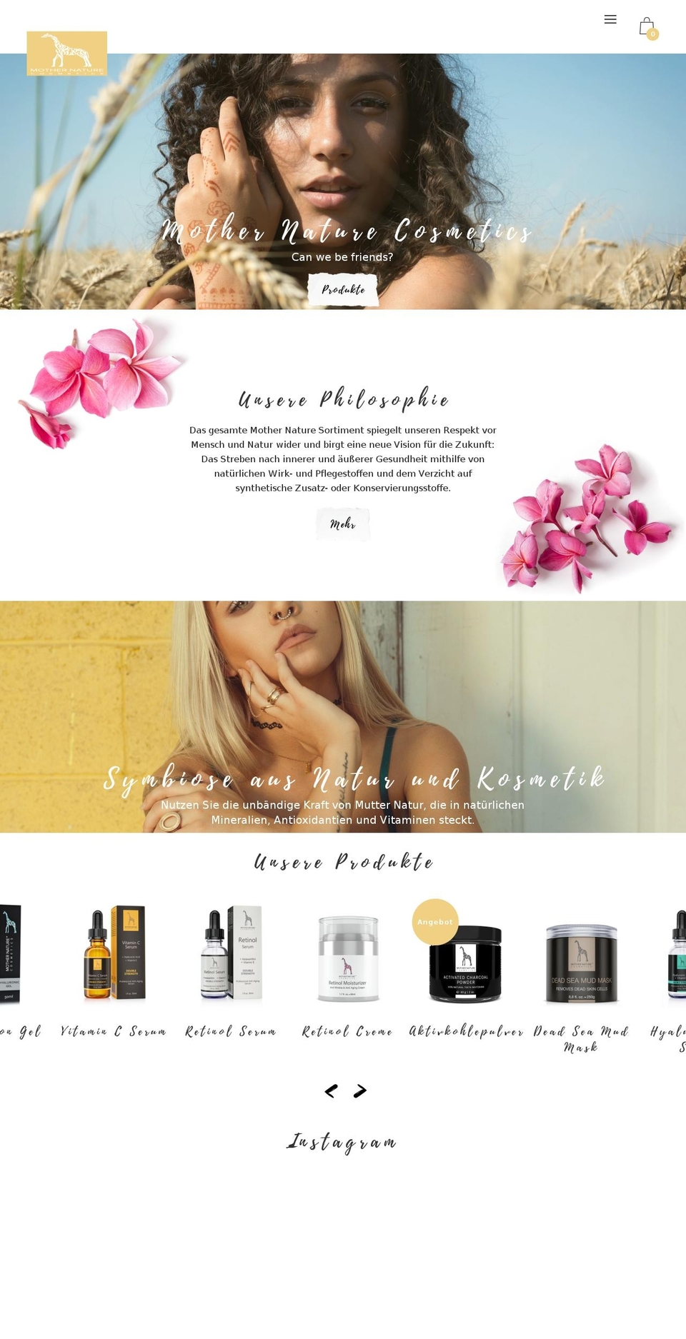 mn-cosmetics.com shopify website screenshot