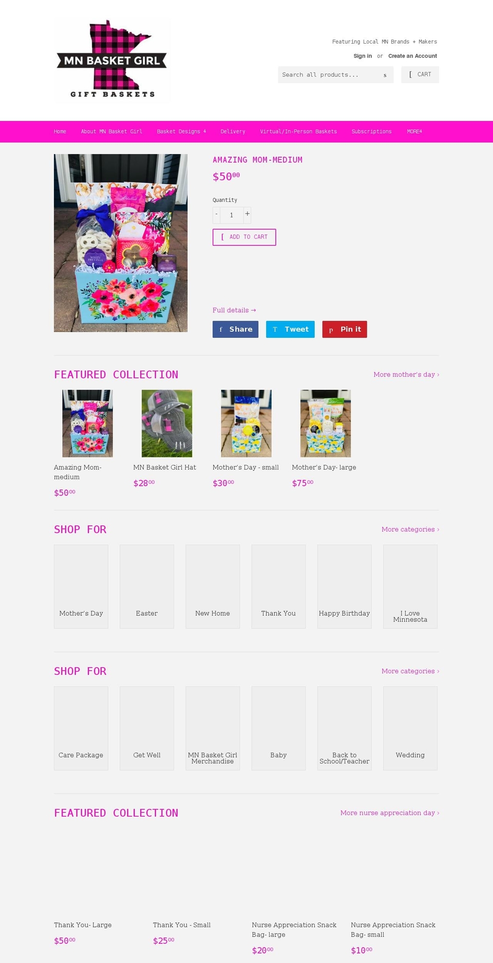 mnbasketgirl.com shopify website screenshot