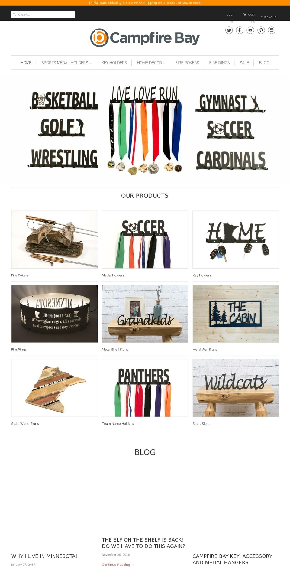 mnfirerings.com shopify website screenshot