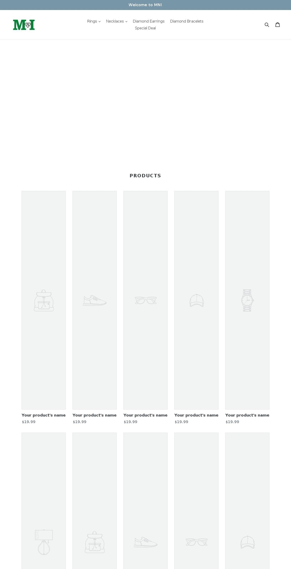 mnijewelry.com — Shopify storefront screenshot