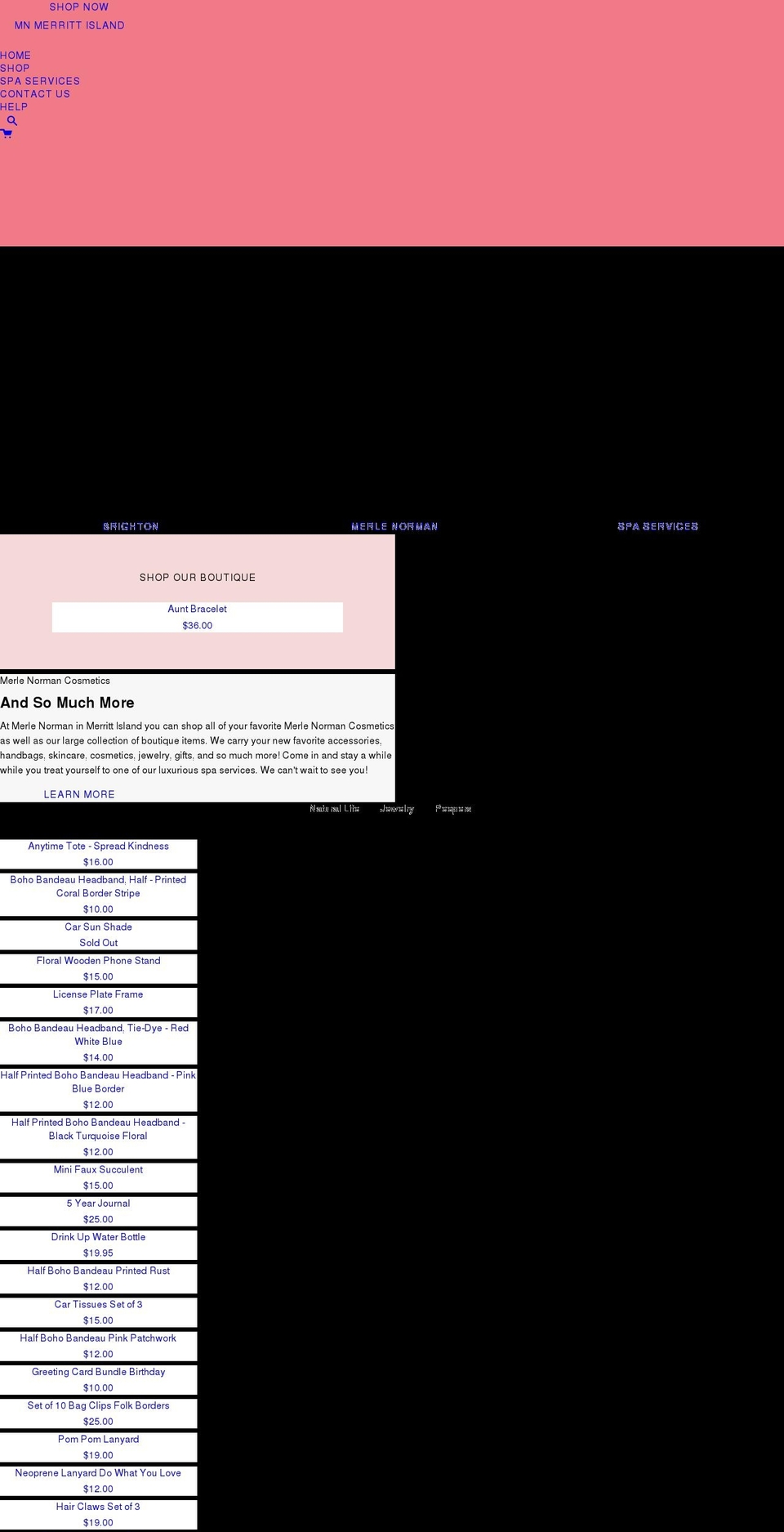 mnmerrittisland.com shopify website screenshot