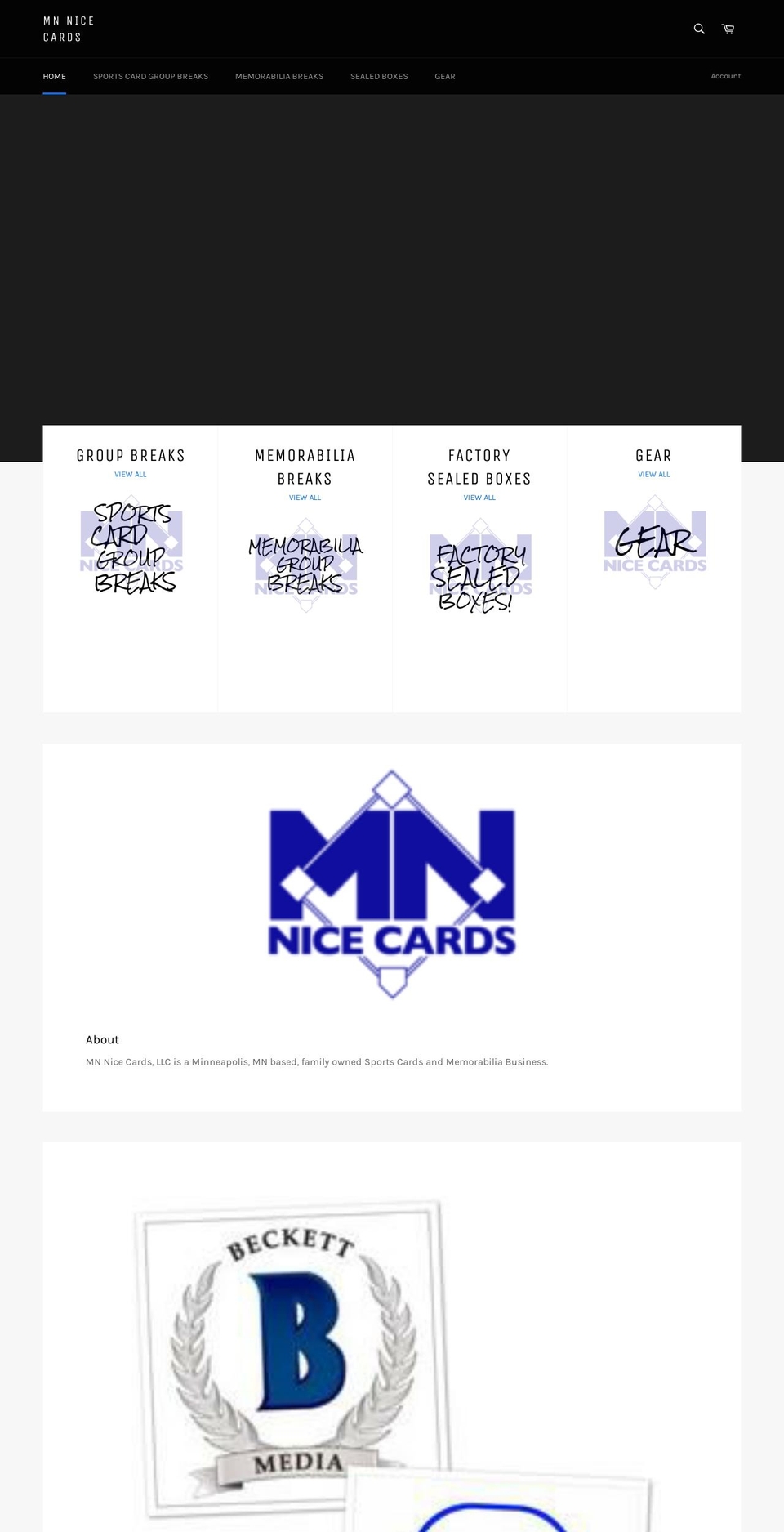 mnnicecards.com — Shopify storefront screenshot