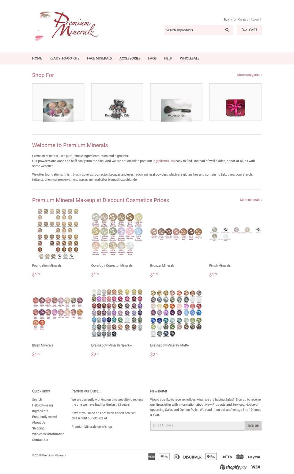 mnrls.com — Shopify storefront screenshot