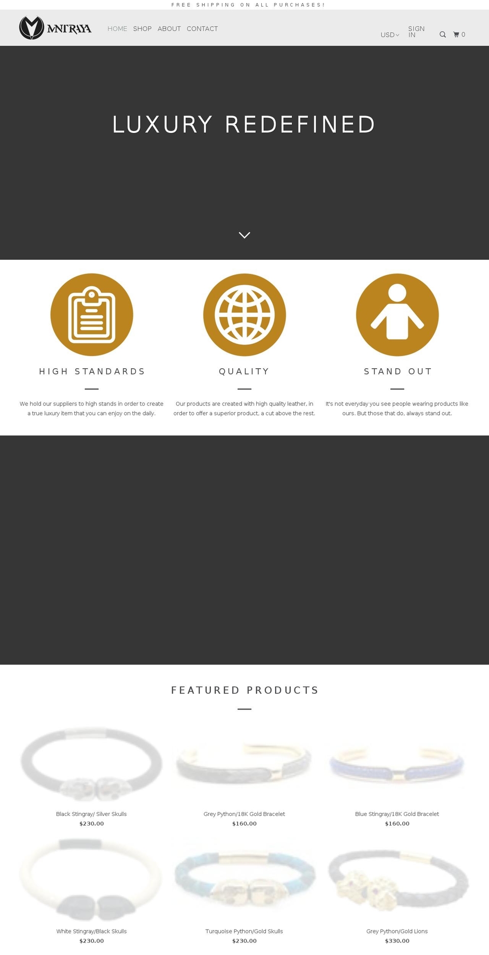 mntraya.com shopify website screenshot