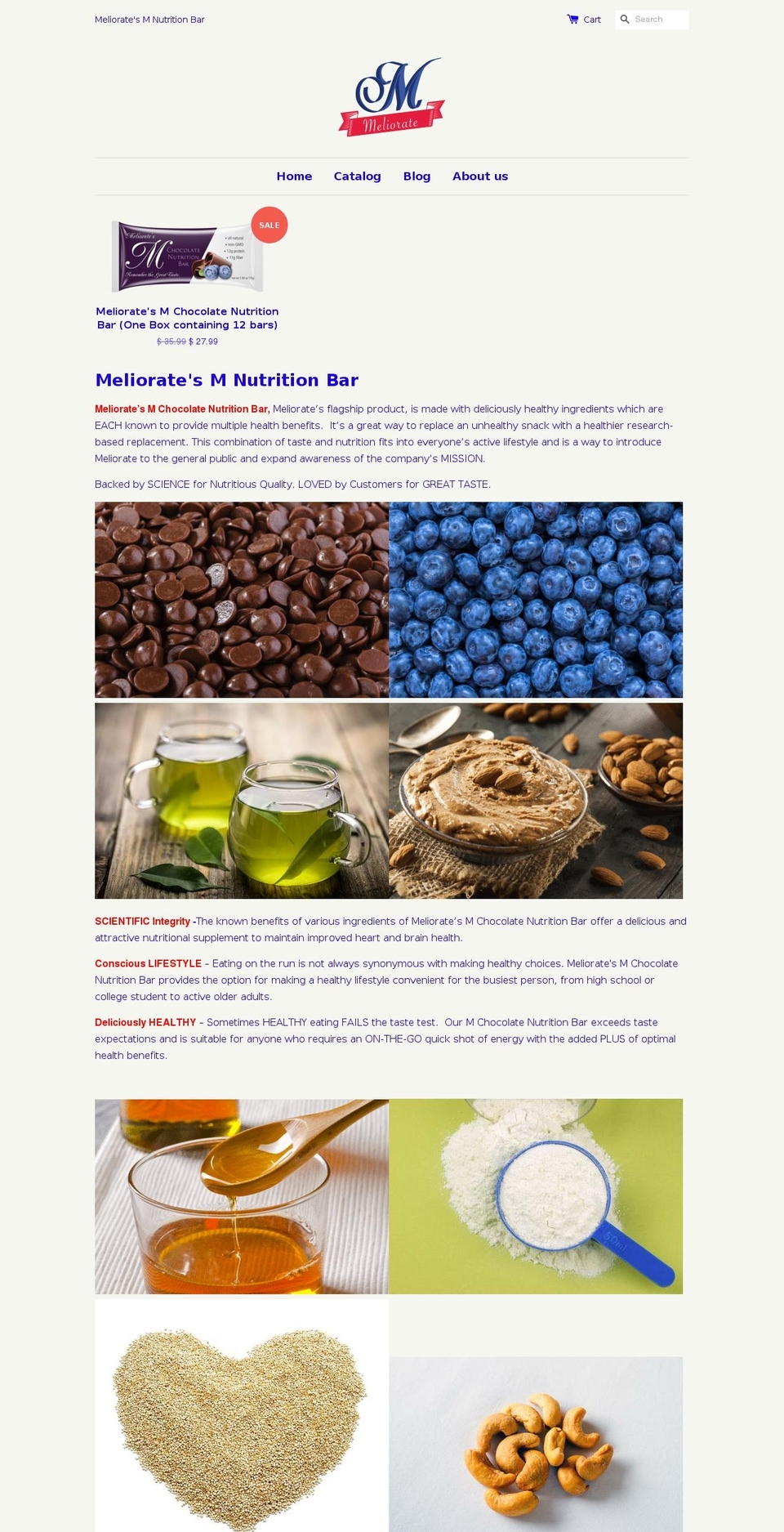 mnutritionbar.com shopify website screenshot