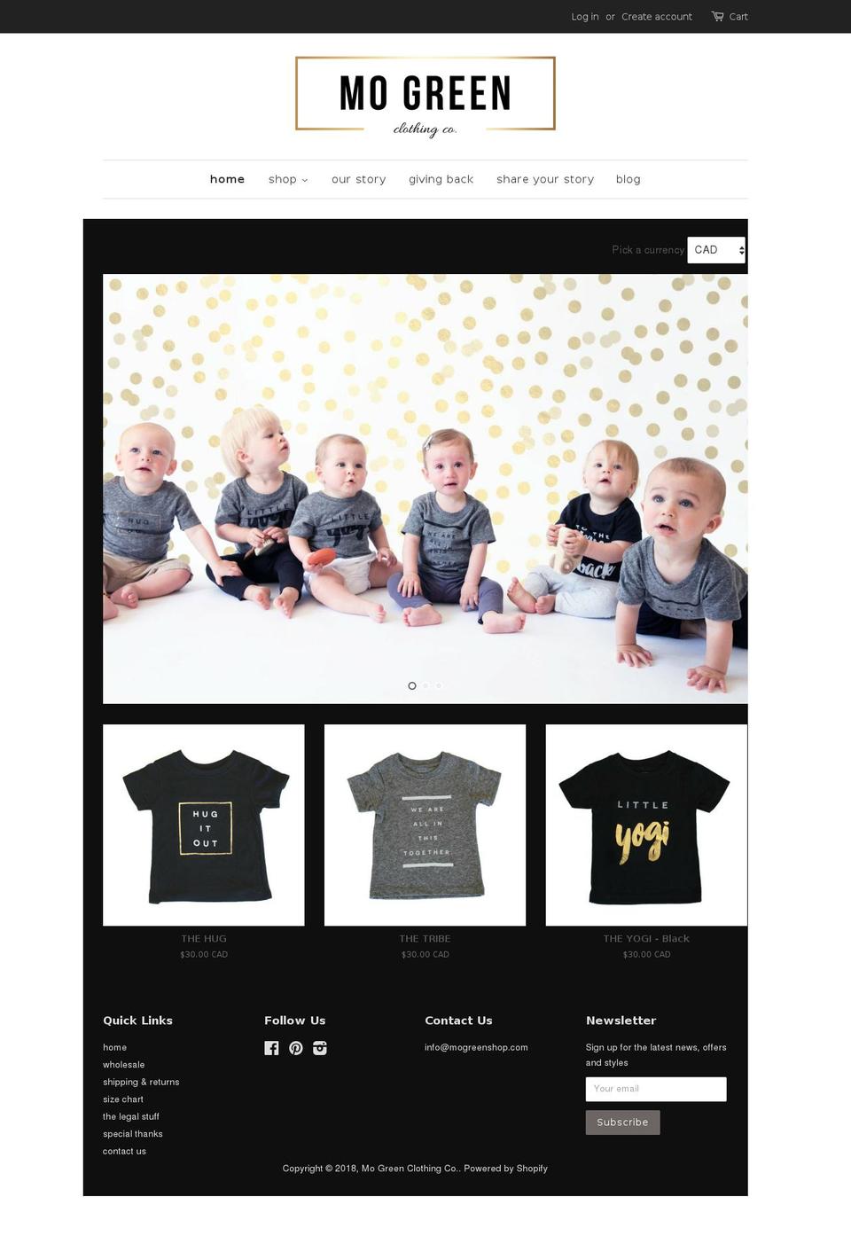 mo-grn.com — Shopify storefront screenshot