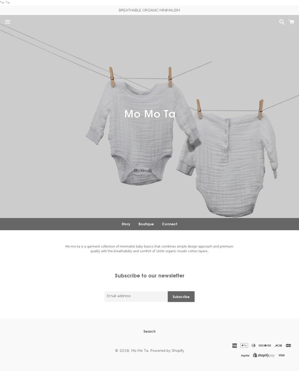 mo-mo-ta.com — Shopify storefront screenshot