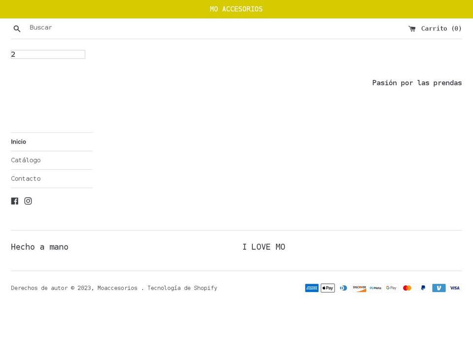 moaccesorios.com shopify website screenshot