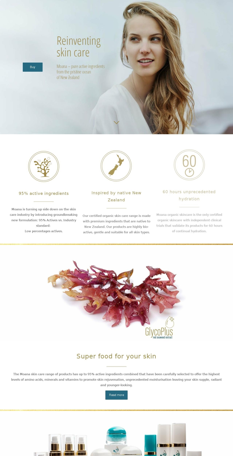 moana-skincare.com — Shopify storefront screenshot