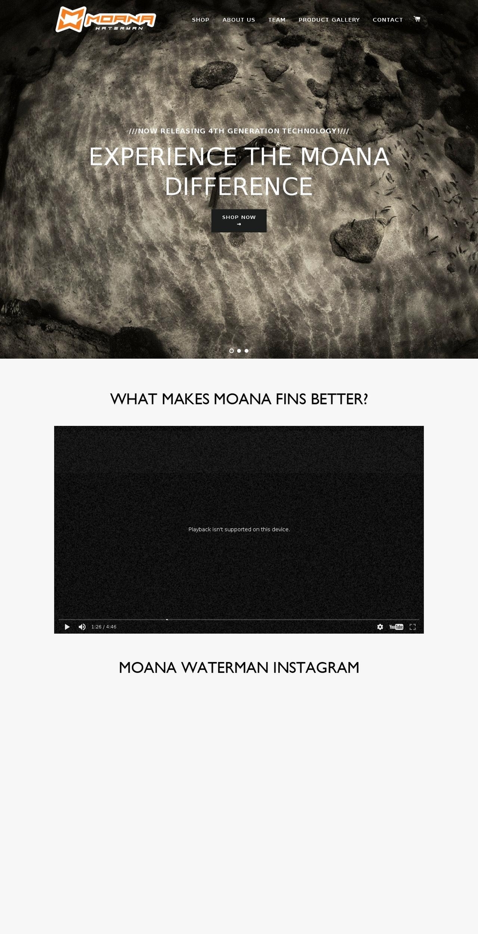moanawaterman.com shopify website screenshot
