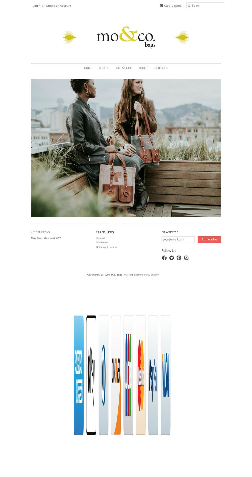 moandcobags.biz shopify website screenshot