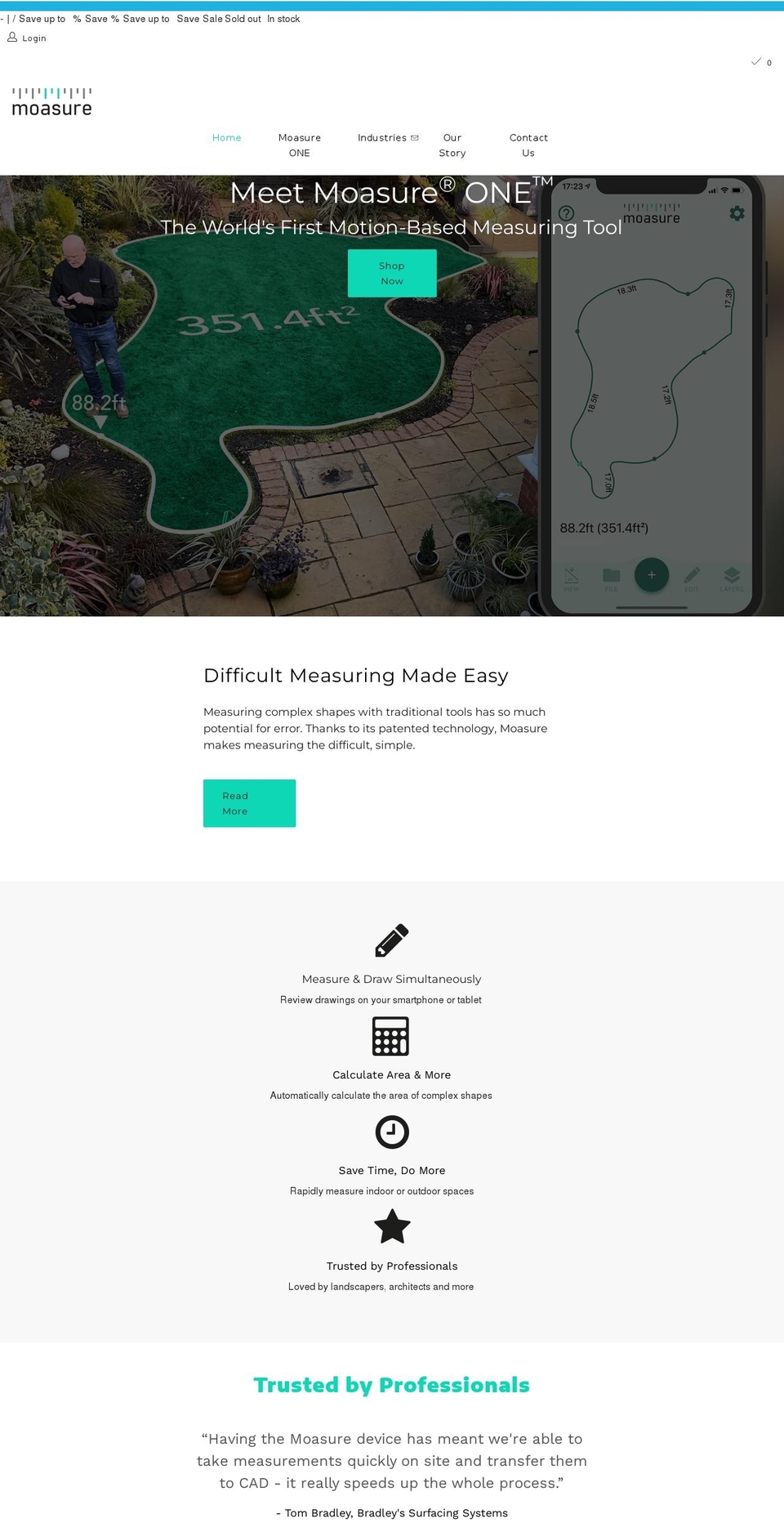 moasure.com shopify website screenshot