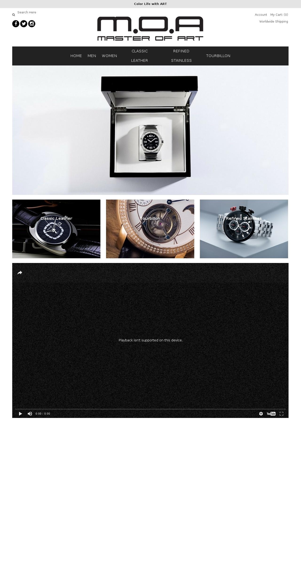 moatime.com shopify website screenshot