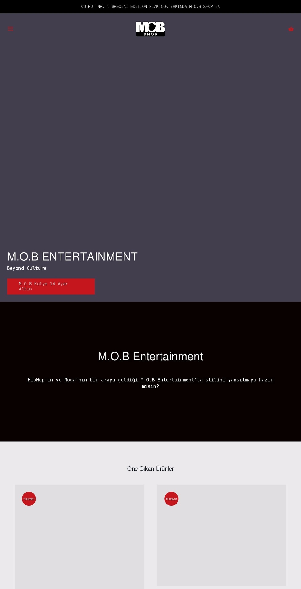 mob-entertainment.shop shopify website screenshot