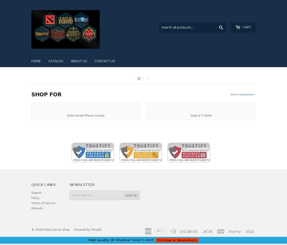 mobasecretshop.com — Shopify storefront screenshot