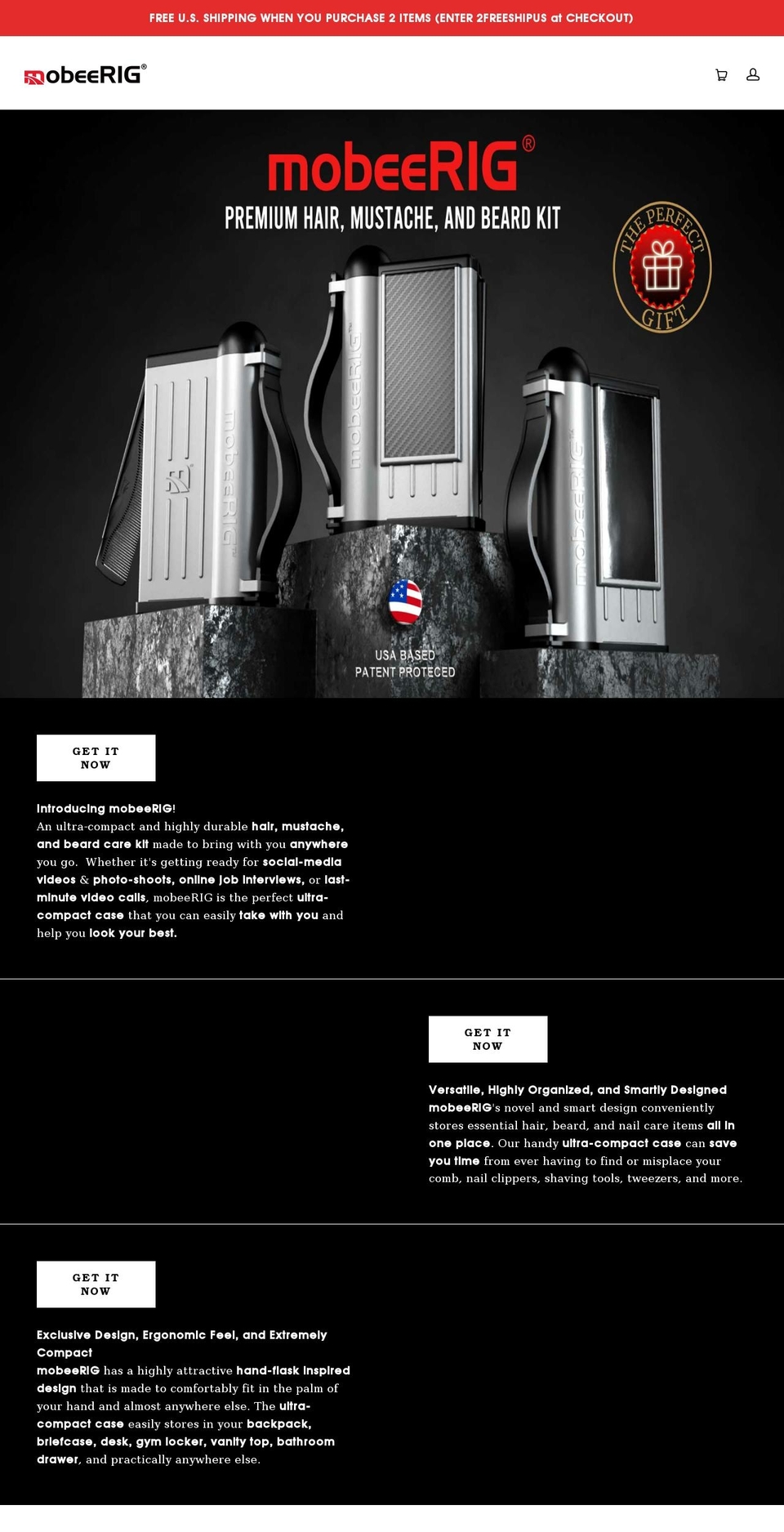 mobeerig.com shopify website screenshot