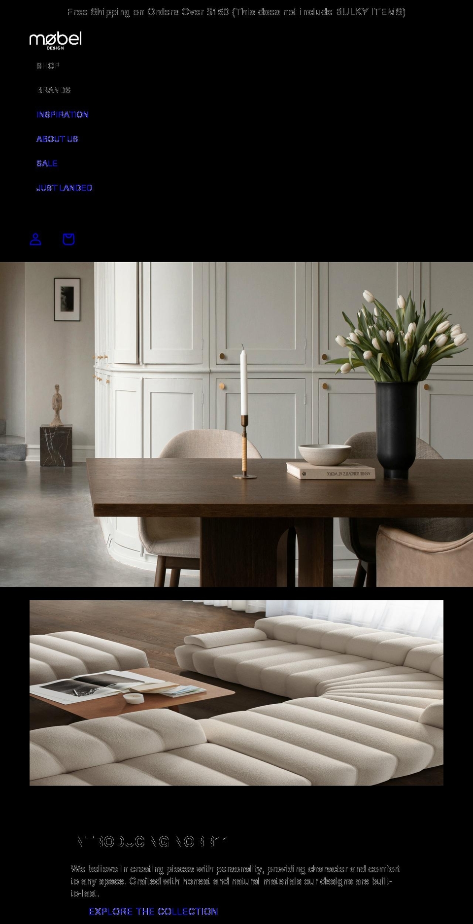 mobeldesign.com.au shopify website screenshot