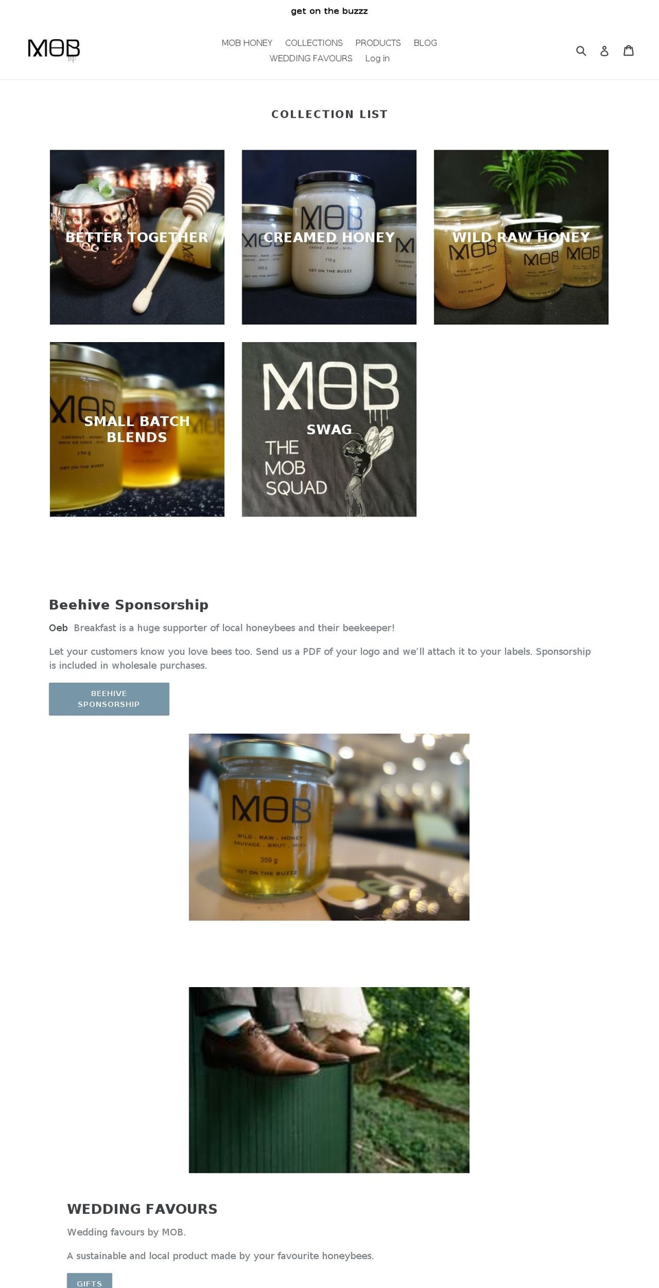 mobhoney.com — Shopify storefront screenshot