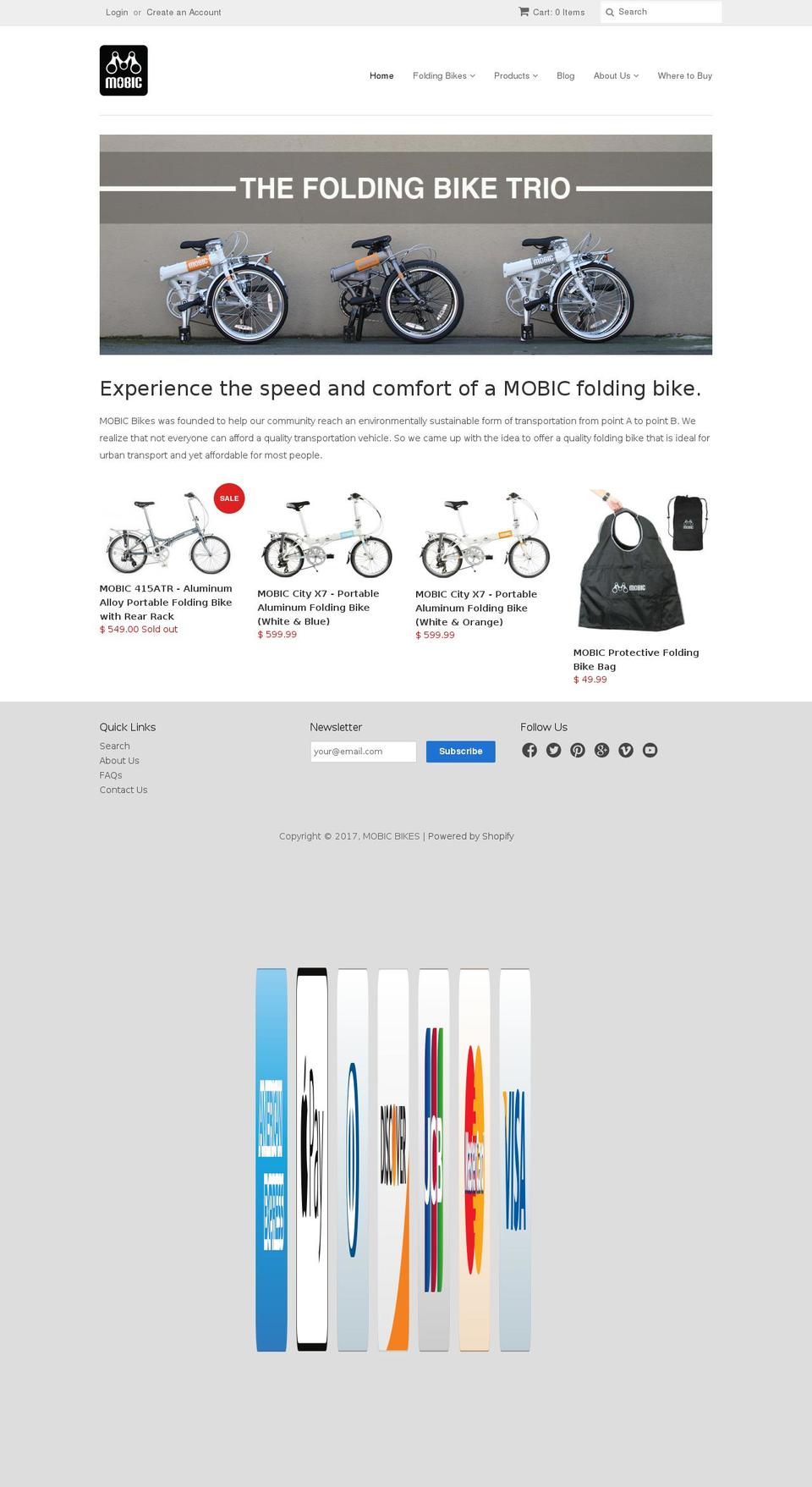 mobicbikes.com shopify website screenshot
