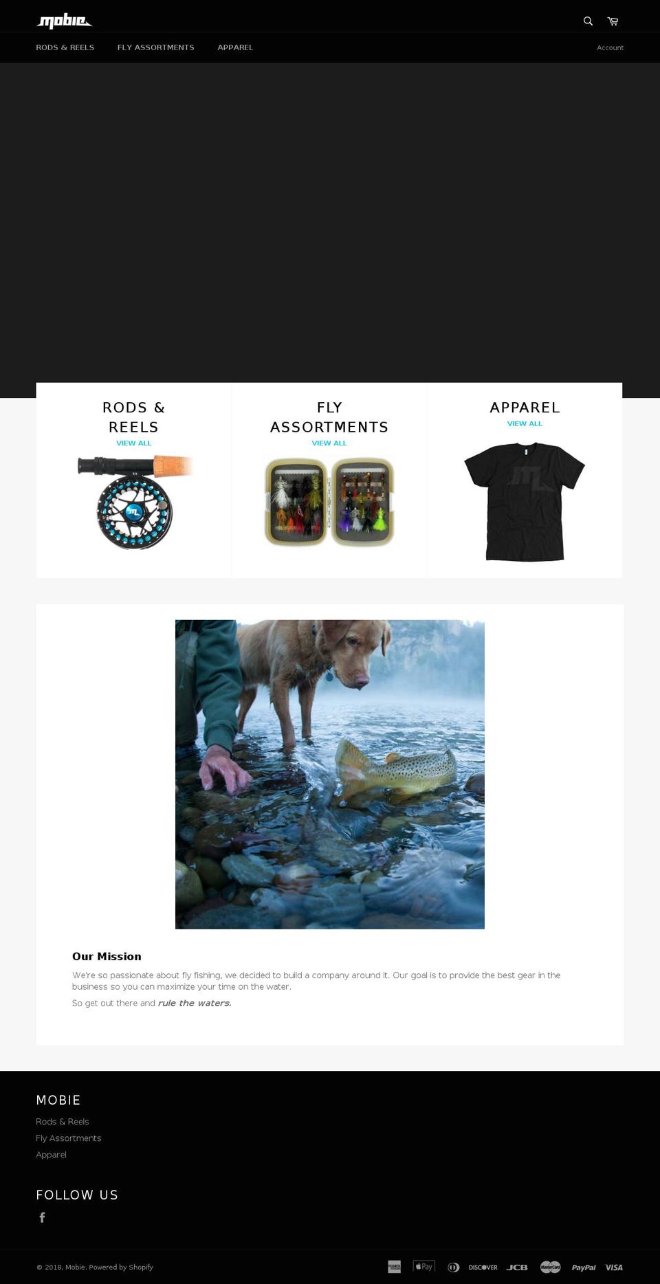 mobiefishing.com shopify website screenshot