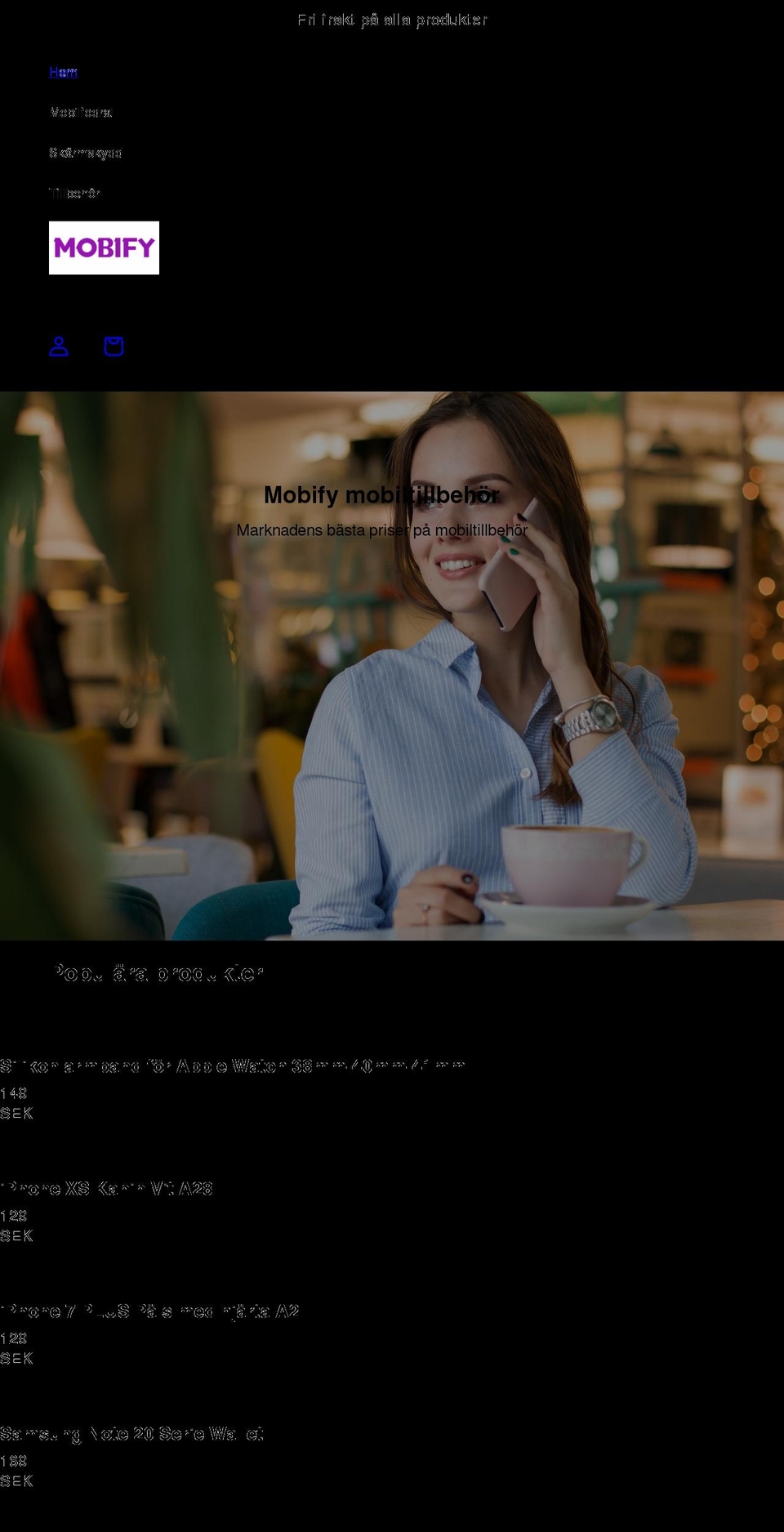 mobify.se shopify website screenshot