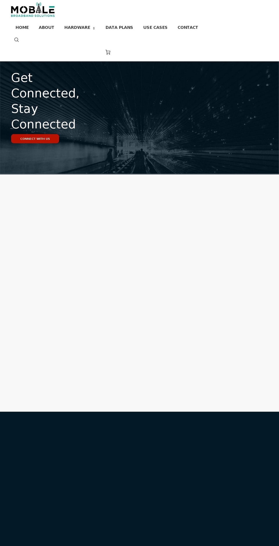 mobilebroadbandcompany.com shopify website screenshot
