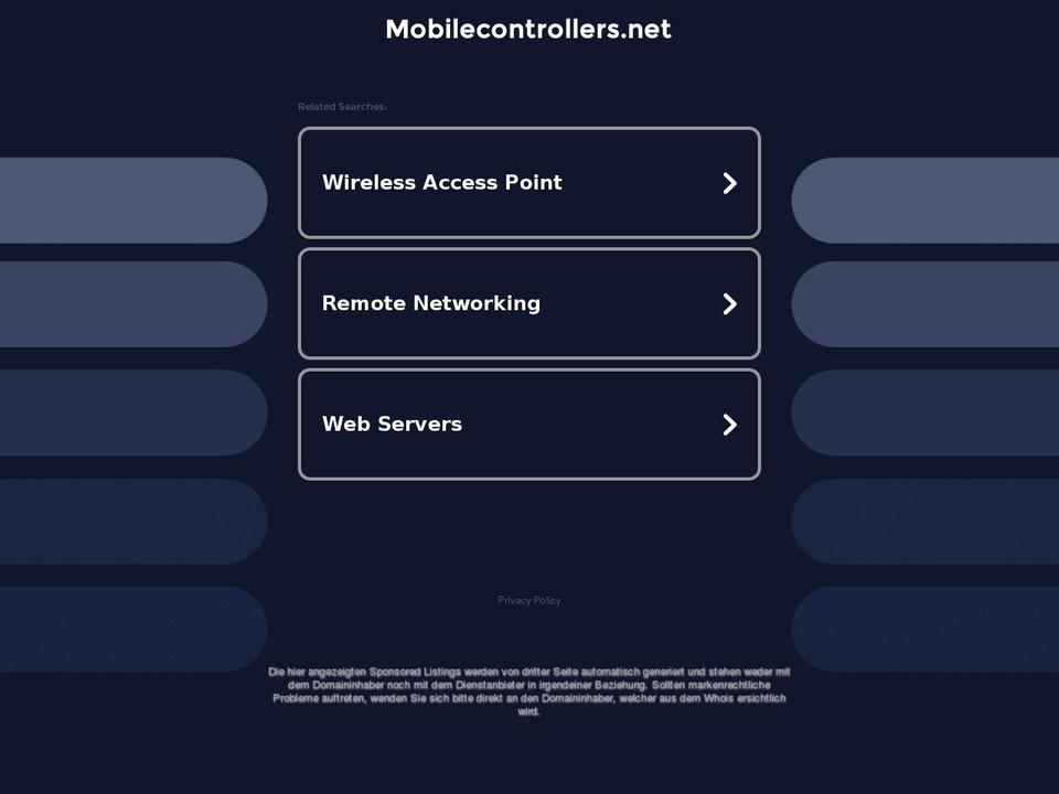mobilecontrollers.net shopify website screenshot